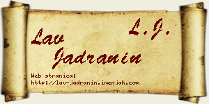 Lav Jadranin vizit kartica